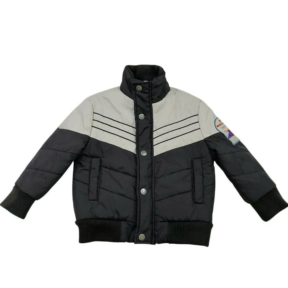 Appaman Ski Jacket Kids 2T Silver Black Full Zip Insulated Winter Snowboarding